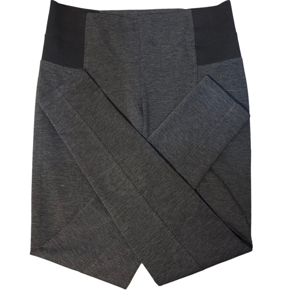 Simply Vera Vera Wang Leggings Gray‎ Stretch Knit Vertical Seam Casual Pull On M
